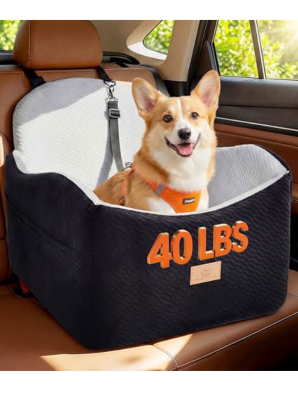Luxybee  5” Cushion Dog Booster Car Seat Up to 40lbs with Waterproof Layer NEW